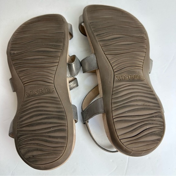 Vionic Jodie Women's Size 9 Sandals or UK 7 or EU 41 Strappy Shoes Silver - Picture 7 of 9